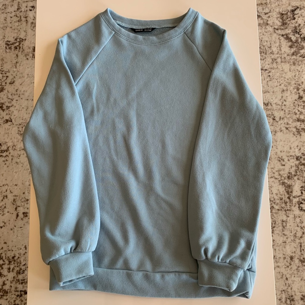 Blue crew neck